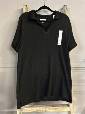 Men's Black Polo Shirt - Casual Short Sleeve